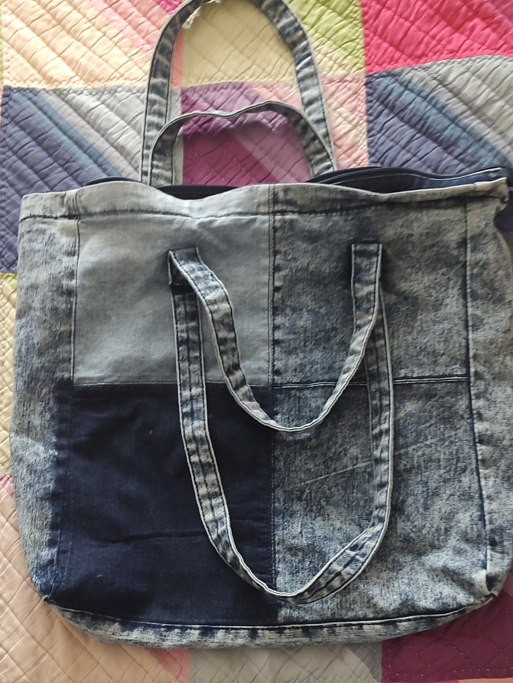 FIRST OFFER! Torrid Double Handle Denim Patchwork Tote